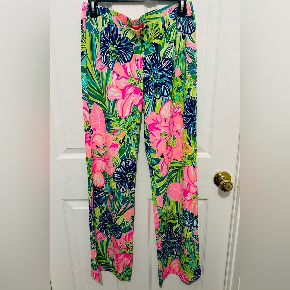 Lilly Pulitzer Vibrant Floral Pants - Pink, Green, Blue